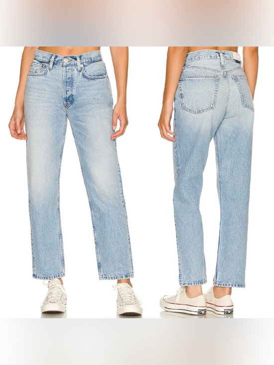 RE/DONE Denim - RE/DONE 70S STOVE PIPE JEAN NAF style 190-3WSTV27 waist 26”